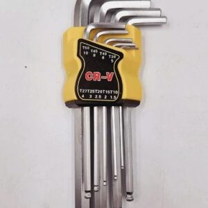 MIKASO Alenkey Spanner Hex 9 biji 1.5 hingga 10mm Hardware Tools